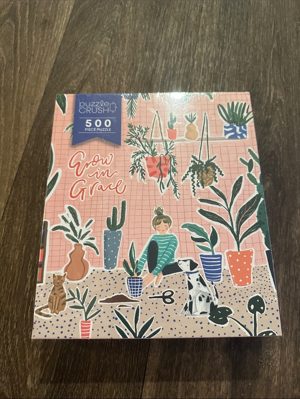 Puzzle Crush New 500-Piece 'Grow in Grace' Jigsaw Puzzle - Pink & Green
